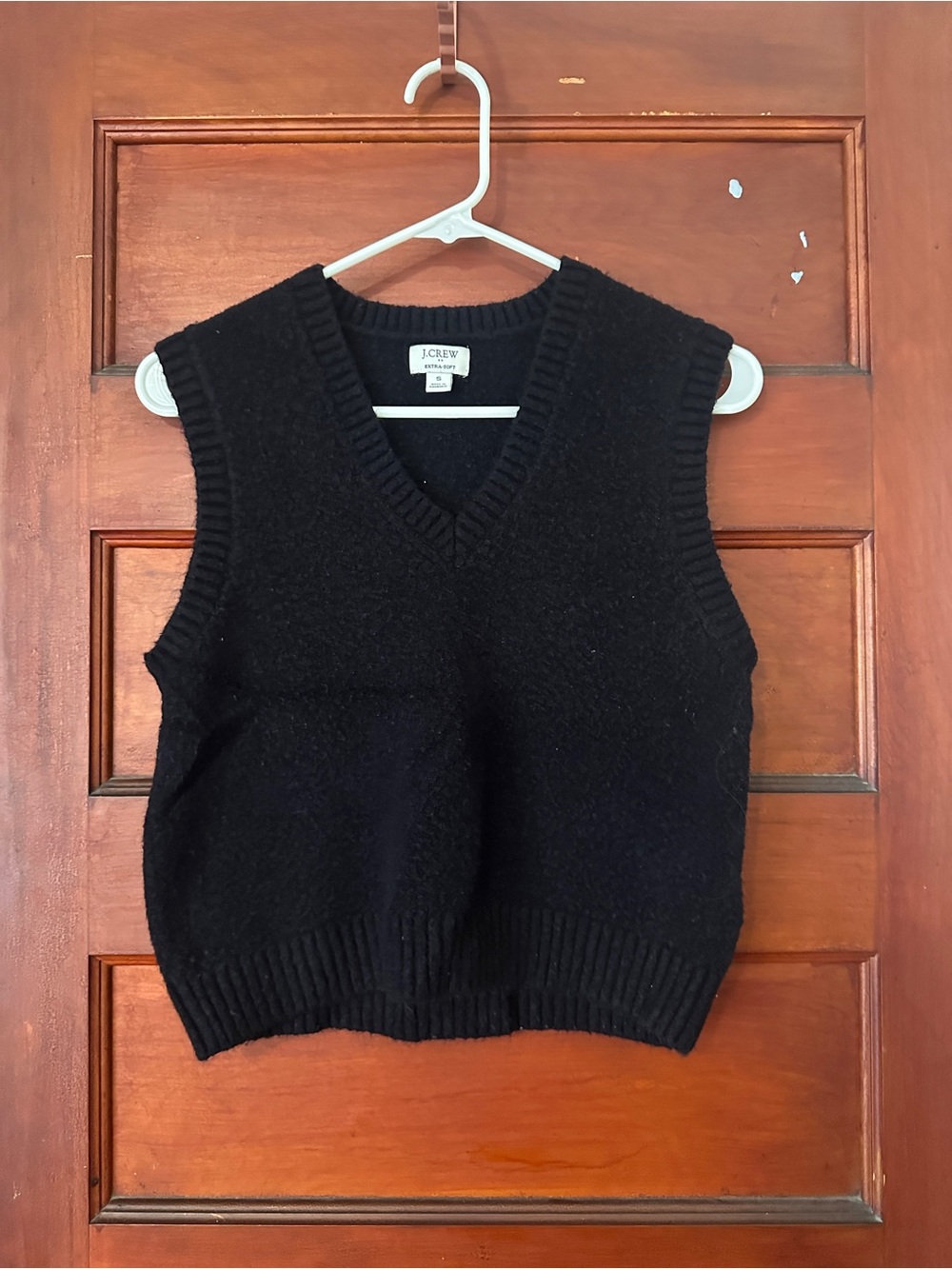 J. Crew Black Sleeveless V-Neck Knit Sweater Vest